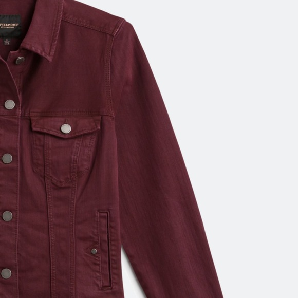 NWT Burgandy Denim Jacket - Picture 3 of 3